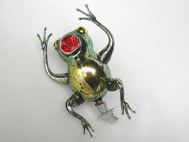 Frosch mit Reflex Glasfigur