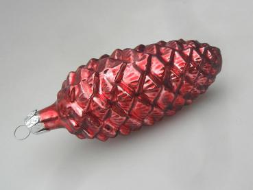 Roter Tannenzapfen Nostalgie Christbaumschmuck aus Lauscha