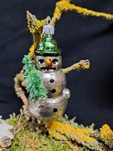 Schneemann mit  Baum Weihnachtsbaum