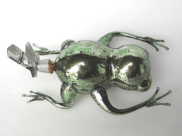 Frosch mit Reflex Glasfigur